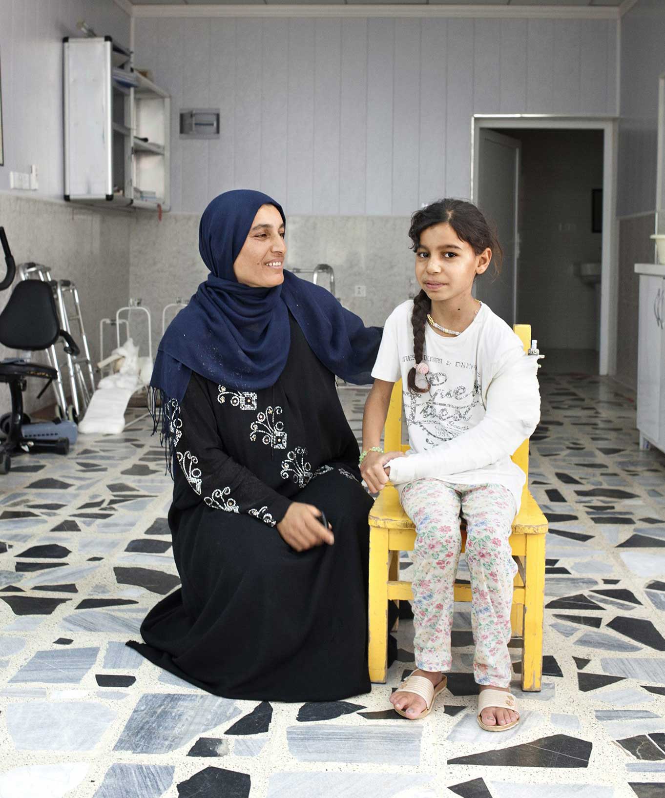 Saja e Zahra nell'Emergency Hospital di Erbil, in Iraq