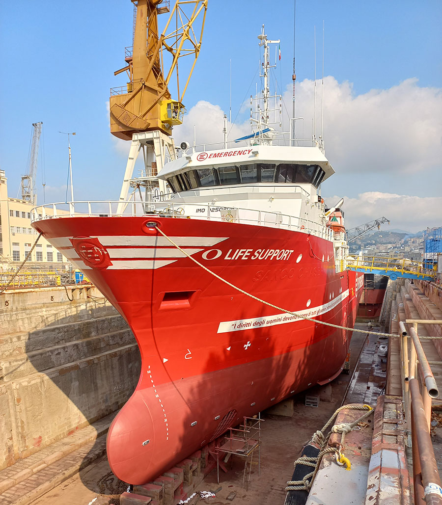 Barella galleggiante per il soccorso acquatico